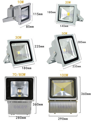 【廠家直銷(xiāo)LED投光燈泛光燈 10W/20W/30W/50W/70/80W/100W 白紅黃綠】?jī)r(jià)格,廠家,圖片,其他LED燈具,陳春英-